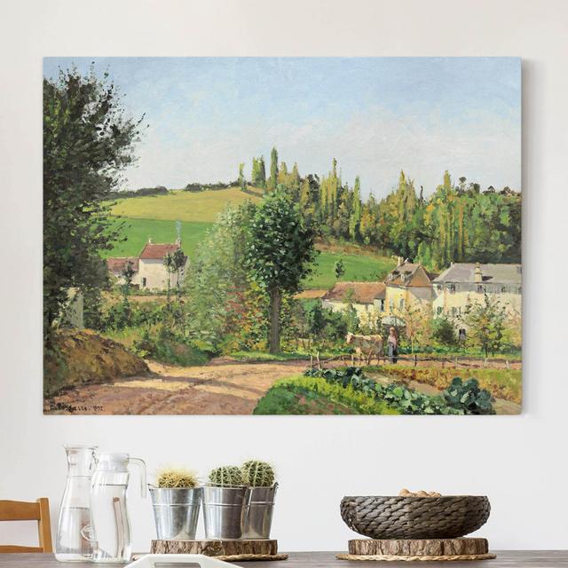 Leinwandbild Small Village Near Pontoise von Camille Pissarro Sommerallee Größe: 60 cm H x 80 cm B, Format: Leinwand on Productcaster.