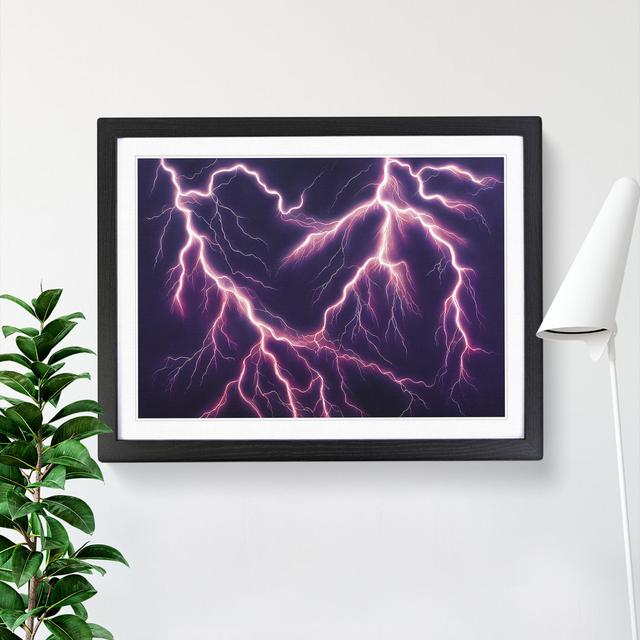 XH1022-6652X Painted Lightning Storm Vol.2 - Single Picture Frame Print Metro Lane Format: Black Framed, Size: 46cm H x 64cm W x 2cm D on Productcaster.