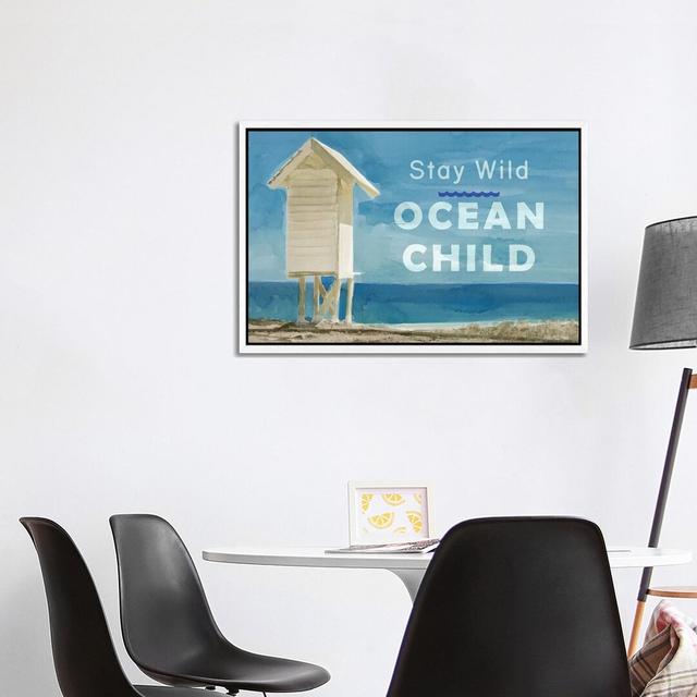 Ocean Child by Stellar Design Studio - Graphic Art on Canvas Highland Dunes Size: 66.04cm H x 101.6cm W x 3.81cm D, Format: White Floater Frame on Productcaster.