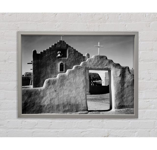 Church In Taos Pueblo New Mexico 2 by Ansel Adams - Single Picture Frame Art Prints on Canvas Ebern Designs Size: 59.7cm H x 84.1cm W x 3.3cm D on Productcaster.