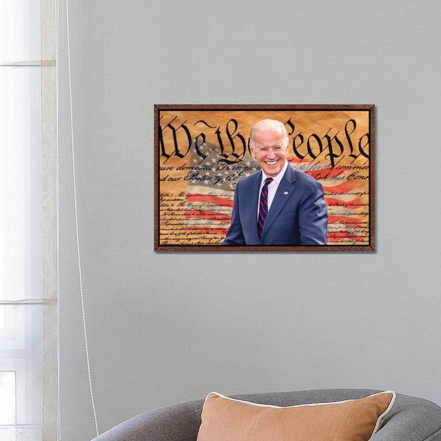 Joe Biden, President Elect, Former Vice President, With The Us Constitution Background 2020 by Panoramic Images - Gallery-Wrapped Canvas Giclée on Can on Productcaster.