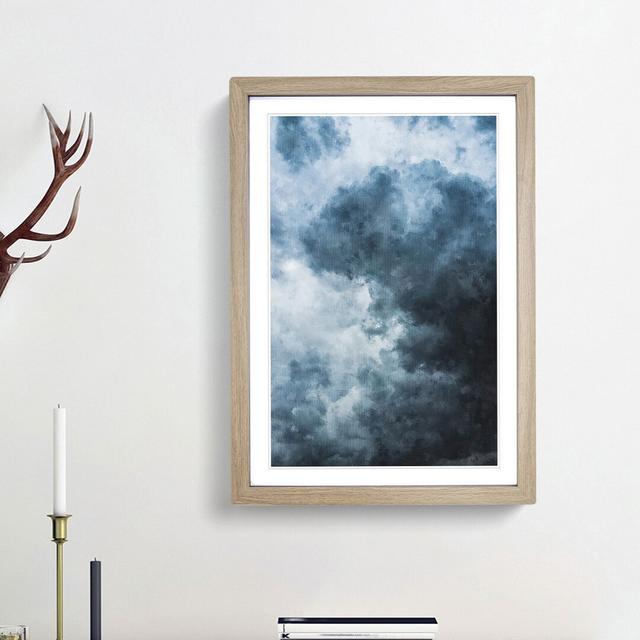 White Clouds - Picture Frame Painting Print East Urban Home Frame Option: Oak Framed, Size: 45cm H x 33cm W x 2cm D on Productcaster.