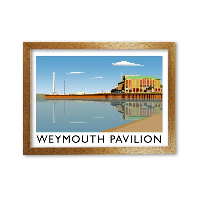 Weymouth Pavilion by Richard O'Neill - Graphic Art Print on Paper 17 Stories Size: 59.4cm H x 84.1cm W x 3cm D, Format: Honey Oak Framed on Productcaster.