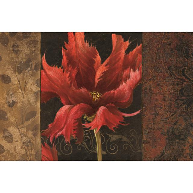 Sanguine Flourish - Wrapped Canvas Art Prints Marlow Home Co. Size: 51cm H x 76cm W on Productcaster.