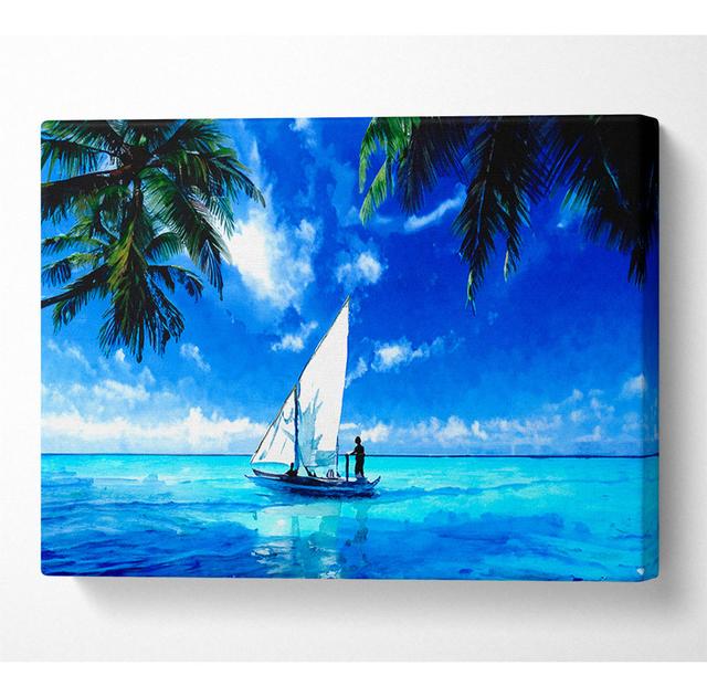 Sailing Over The Indian Ocean - Wrapped Canvas Art Prints Breakwater Bay Size: 81cm H x 121.9cm W x 10cm D on Productcaster.