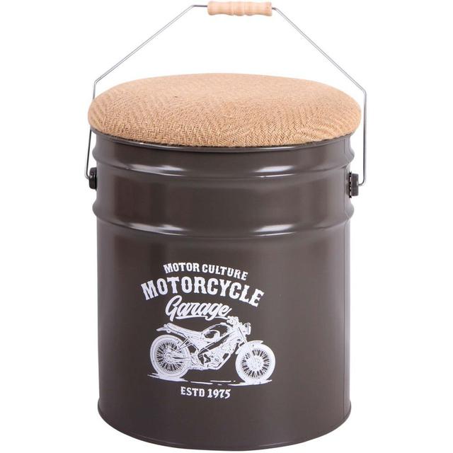 Motorcycle Metal Storage Pouf August Grove on Productcaster.