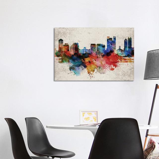 Honolulu Abstract - Wrapped Canvas Painting Latitude Run Size: 66.04cm H x 101.6cm W x 1.91cm D on Productcaster.