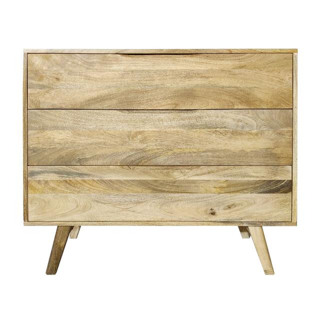 Crowell 3 Drawer 95Cm W Chest of Drawers Corrigan Studio Colour: Natural on Productcaster.