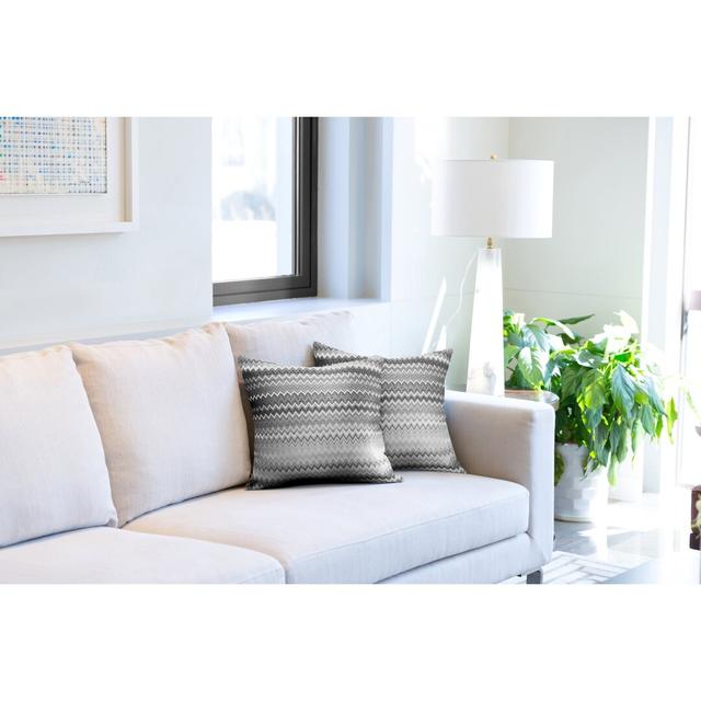 Belcara Chevron Square Throw Pillow Cover 17 Stories Colour: Grey on Productcaster.