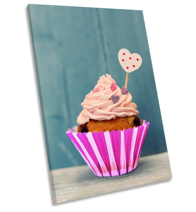 Candy Cup Cake Kitchen - Wrapped Canvas Print 17 Stories Size: 91.4cm H x 61cm W on Productcaster.