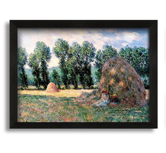 Monet Haystacks - Picture Frame Graphic Art on Canvas ClassicLiving Size: 30cm H x 42cm W x 10cm D on Productcaster.