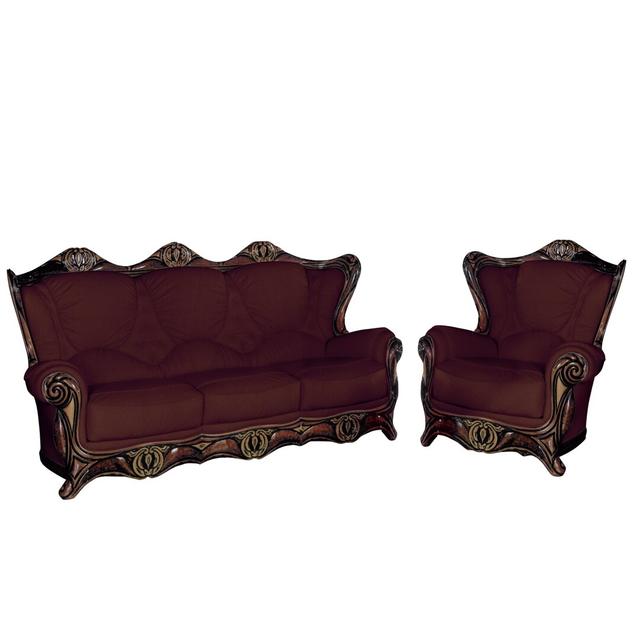 Dodington 2 Piece Sofa Set Astoria Grand Colour: Burgundy on Productcaster.