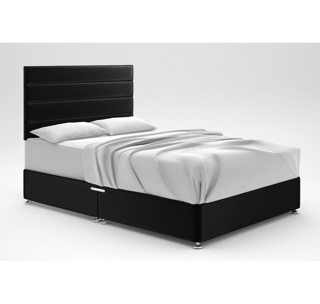 Ikin Divan Bed Base 17 Stories Size: Kingsize (5'), Storage Type: No Storage, Colour: Black on Productcaster.