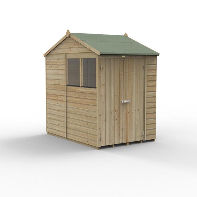 Beckwood 7 ft. 7 in. W x 5 ft. D Solid Wood Apex Garden Shed Forest Garden on Productcaster.