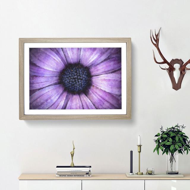 The Eye of a Purple Flower - Picture Frame Painting Print East Urban Home Frame Option: Oak Framed, Size: 33cm H x 45cm W x 2cm D on Productcaster.