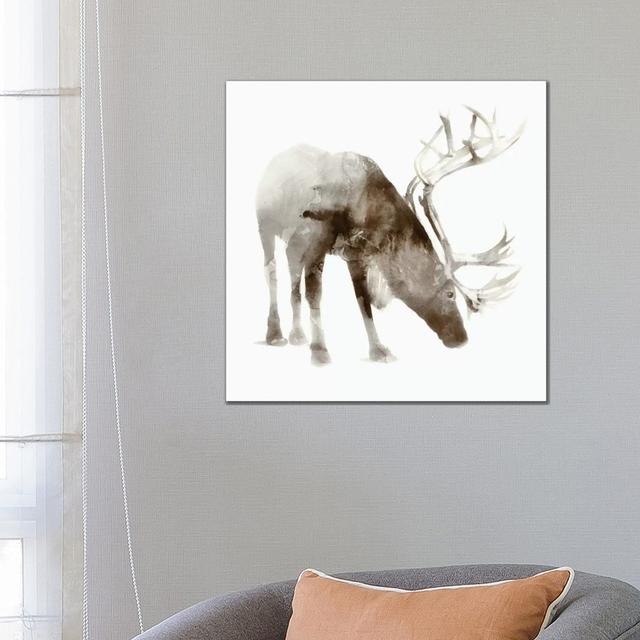 Caribou by Edward Selkirk - Wrapped Canvas Painting Alpen Home Size: 66.04cm H x 66.04cm W x 3.81cm D on Productcaster.