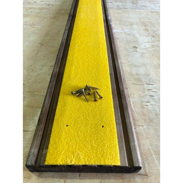 Leoler Wide Anti Slip Decking Strips 17 Stories Size: 9cm x 100cm, Colour: Yellow Extra Wide on Productcaster.