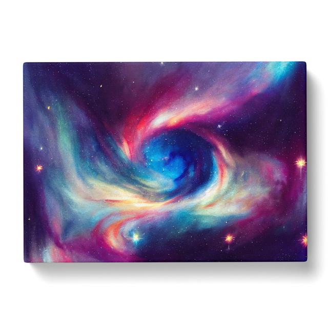 Neon Galaxy - Wrapped Canvas Graphic Art Latitude Run Size: 50cm H x 76cm W x 3cm D on Productcaster.