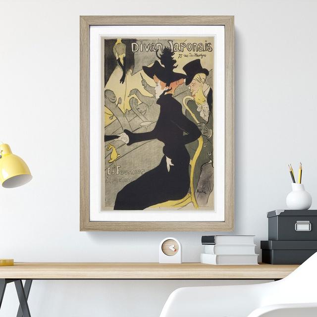 Divan Japonais by Henri de Toulouse-Lautrec - Picture Frame Painting East Urban Home Size: 65cm H x 48cm W x 2cm D, Frame Option: Oak Framed on Productcaster.