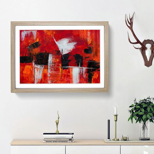 Abstract Art Painting Vol.263 by S.Johnson - Picture Frame Painting Print East Urban Home Size: 36cm H x 48cm W x 2cm D, Frame Option: Oak Framed on Productcaster.