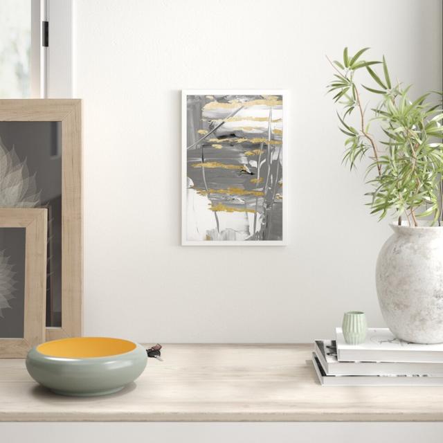 Gold Greys by Oliver Gal - Painting Print East Urban Home Size: 81.28cm H x 55.88cm W x 3.05cm D, Format: White Framed Paper on Productcaster.