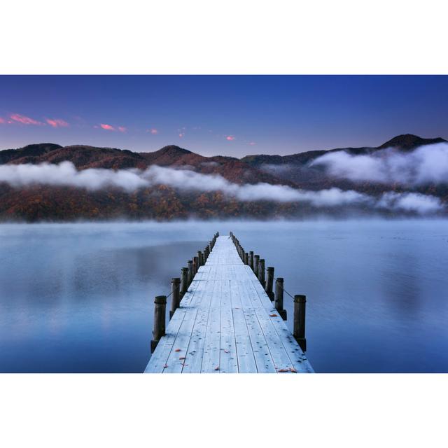 Jetty In Lake Chuzenji by Sara_winter - No Frame Art Prints on Canvas Beachcrest Home Size: 51cm H x 76cm W on Productcaster.