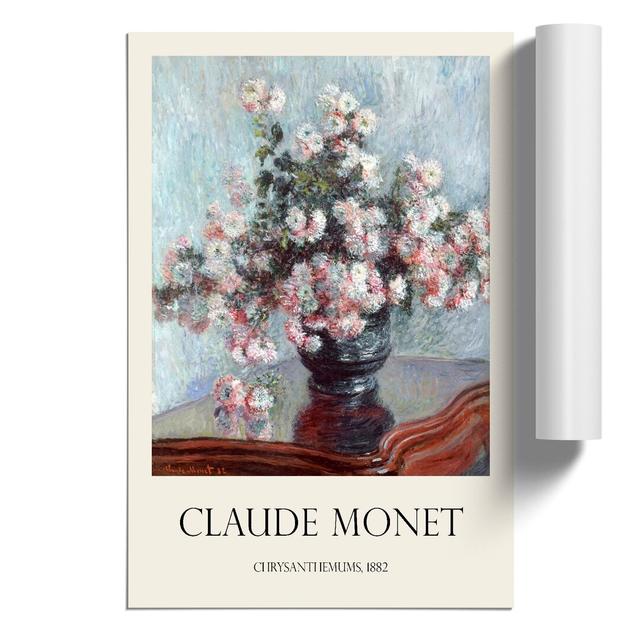 Chrysanthemums by Claude Monet - Unframed Painting East Urban Home Size: 30cm H x 21cm W x 0.1cm D on Productcaster.