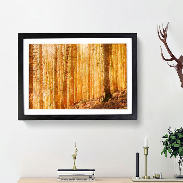 Sunny Forest in Switzerland in Abstract - Picture Frame Graphic Art Print East Urban Home Size: 48cm H x 65cm W x 2cm D, Frame Option: Black Framed on Productcaster.