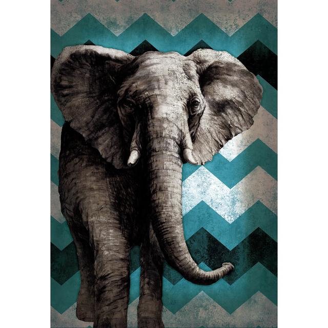 Chevron The Elephant Latitude Vive Size: 61cm H x 91cm W x 3.8cm D on Productcaster.