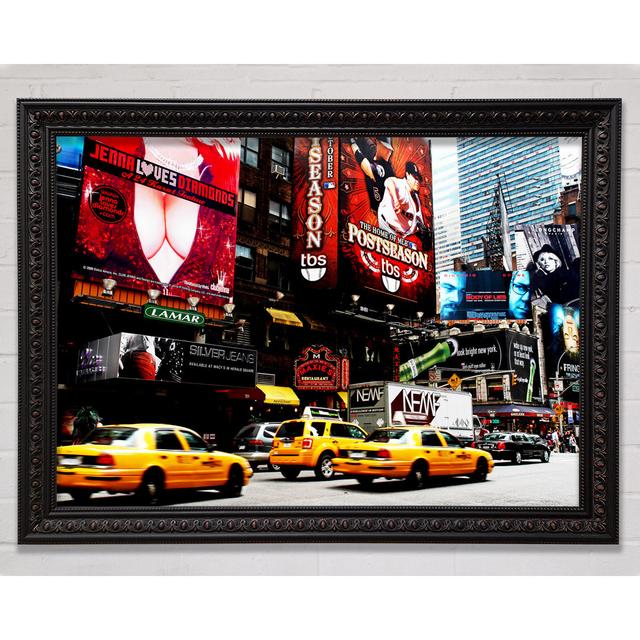 New York Yellow Cabs On Broadway By Day - Print Bright Star Size: 29.7cm H x 42cm W x 3cm D on Productcaster.