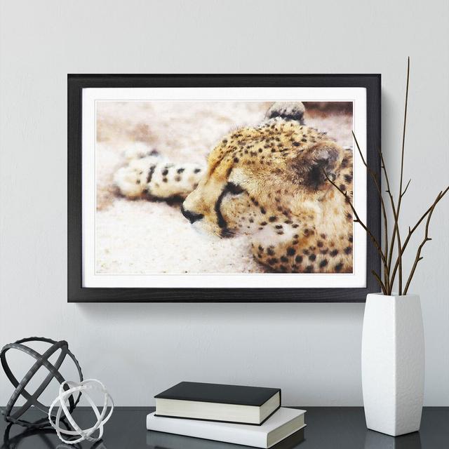 Cheetah Vol.1 - Picture Frame Painting East Urban Home Size: 48cm H x 65cm W x 2cm D, Frame Option: Black Framed on Productcaster.