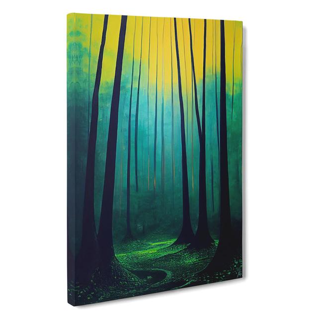 A Colourful Forest No.4 Abstract - Wrapped Canvas Painting Alpen Home Size: 60cm H x 40cm W x 3cm D on Productcaster.