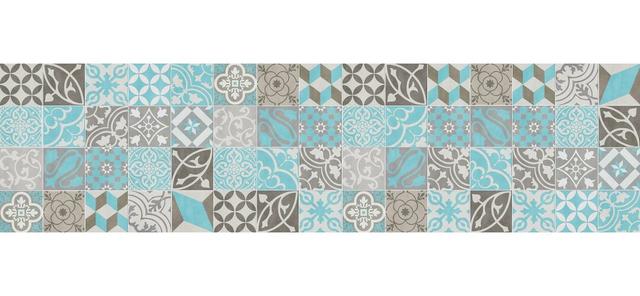 Vinyl Mat Migina in Light Blue/Grey Latitude Vive Rug Size: Runner 66 x 250cm on Productcaster.