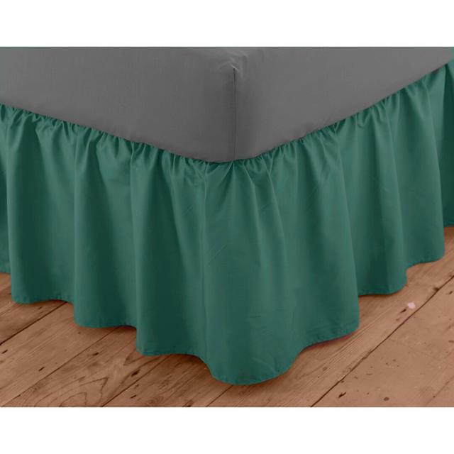 Margret Bed Skirt 144 Bed Valance Zipcode Design Colour: Bottle Green, Size: Single (3') on Productcaster.