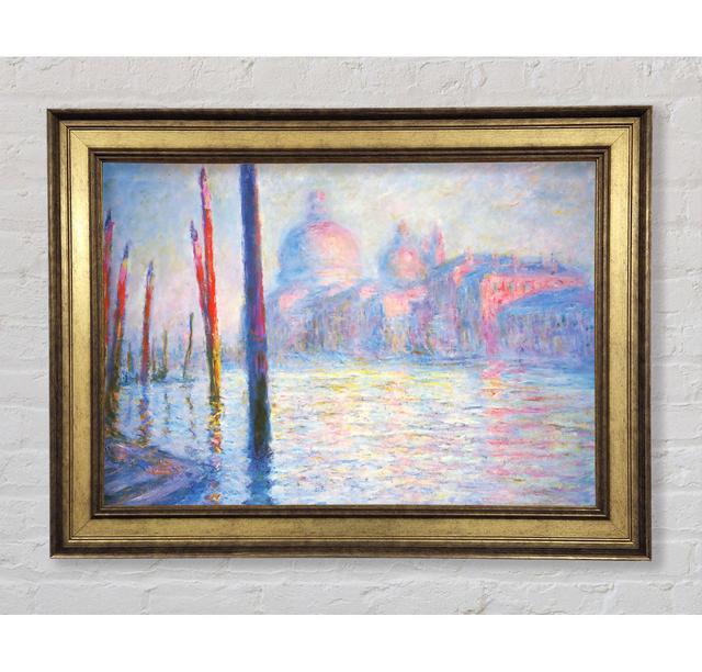 Monet Canal Grand - Single Picture Frame Painting on Canvas Rosalind Wheeler Format: Gold Framed Paper, Size: 59.7cm H x 84.1cm W x 8cm D on Productcaster.