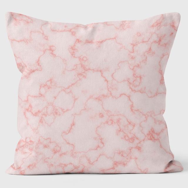 Marbled Texture - Art Print Cushion We Love Cushions Colour: Rosa on Productcaster.