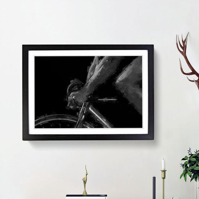 Cycling in Abstract - Picture Frame Graphic Art Print East Urban Home Frame Option: Black Framed, Size: 62cm H x 87cm W x 2cm D on Productcaster.