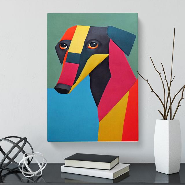 CAN-V0523-1124X Greyhound Patchwork - Wrapped Canvas Print Marlow Home Co. Size: 60cm H x 40cm W x 3cm D on Productcaster.