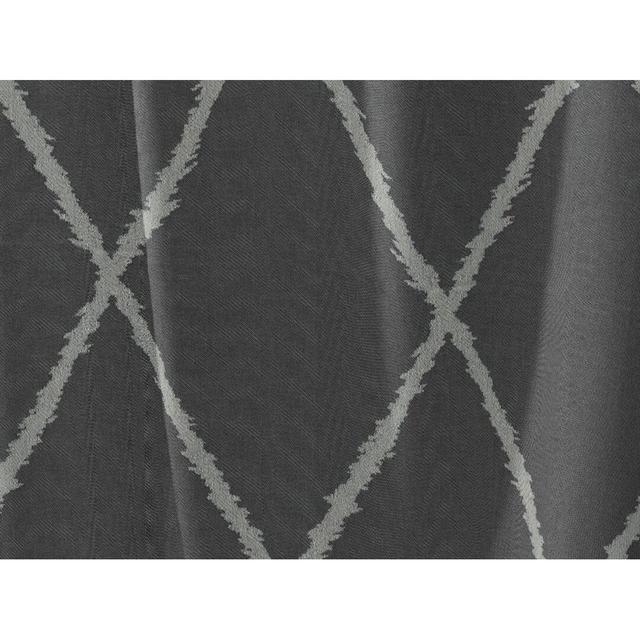 Beeman Eyelet Opaque Curtain Brambly Cottage Colour: Dark grey, Size: 145cm Width x 145cm Drop on Productcaster.