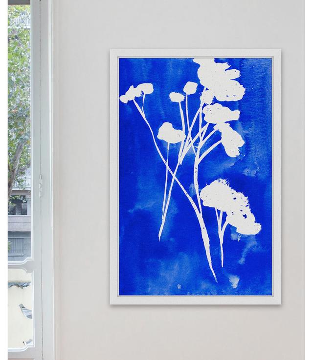 "Cyan Watercolor" by Christine Lindstrom Framed Painting Print East Urban Home Size: 61cm H x 41cm W x 3.81cm D on Productcaster.