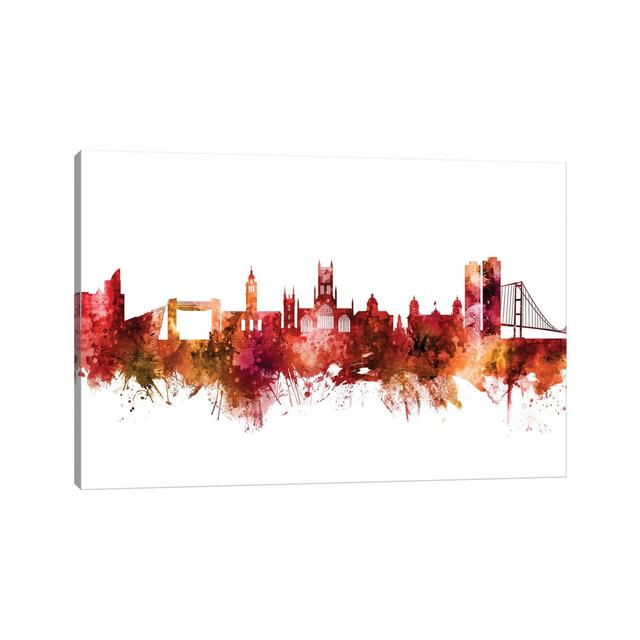 Kingston Upon Hull, England Skyline by Michael Tompsett - Wrapped Canvas Gallery-Wrapped Canvas Giclée Latitude Run Size: 30.48cm H x 45.72cm W x 1.91 on Productcaster.