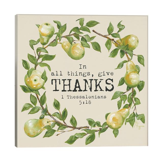 Give Thanks - Wrapped Canvas Painting East Urban Home Size: 45.72cm H x 45.72cm W x 1.91cm D on Productcaster.