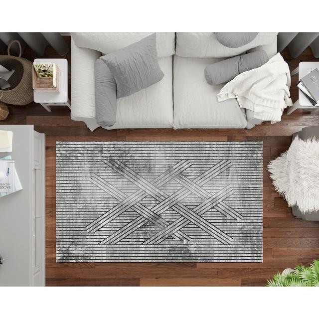 Abdulaye Tapis Flatweave Grey/White Rug Williston Forge Rug Size: Rectangle 120 x 180cm on Productcaster.