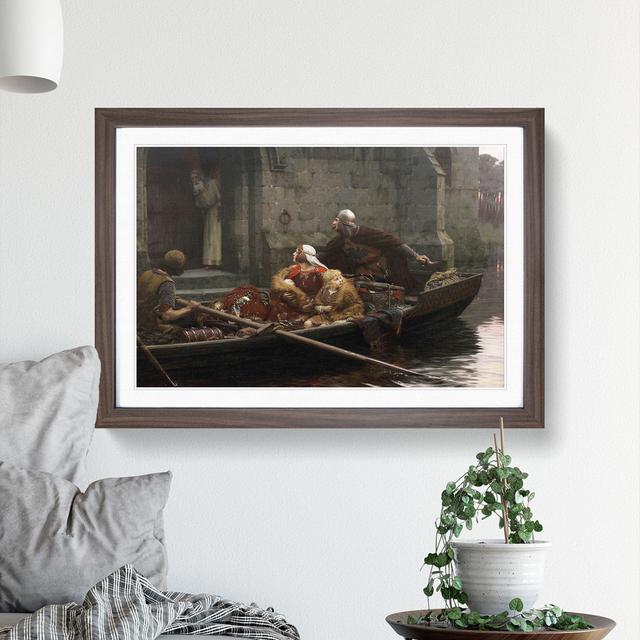 In Time of Peril by Edmund Leighton - Picture Frame Painting East Urban Home Size: 48cm H x 65cm W x 2cm D, Frame Option: Walnut on Productcaster.