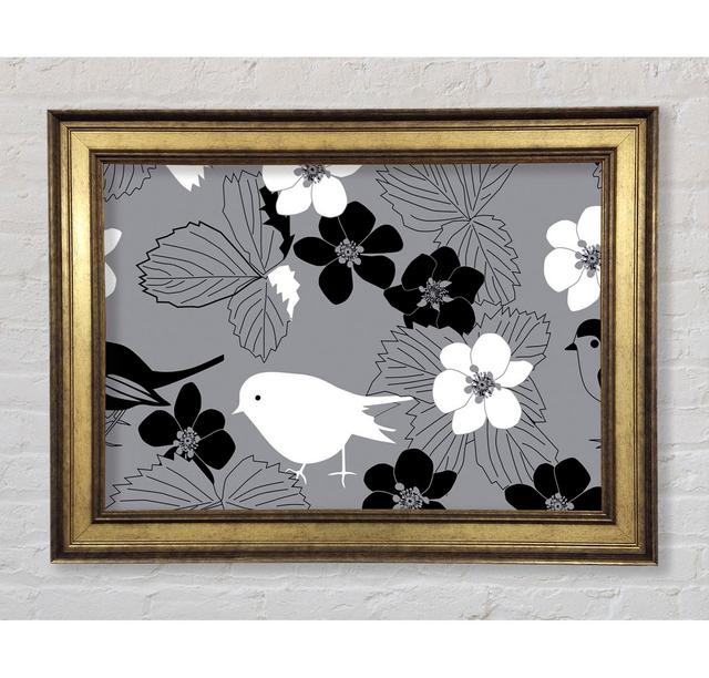 Songbird Petals Grey - Print Bright Star Size: 42cm H x 59.7cm W x 8cm D on Productcaster.