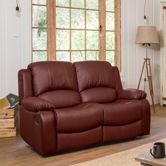 Manuela 2 Seater Reclining Sofa Marlow Home Co. Upholstery Colour: Burgundy on Productcaster.