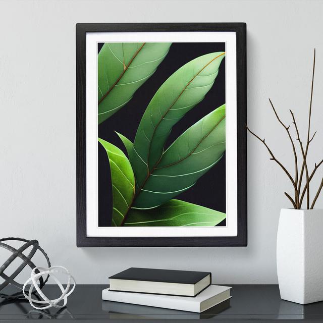 Flowing Leaves - Picture Frame Painting Marlow Home Co. Size: 34cm H x 25cm W x 2cm D, Frame Colour: Black on Productcaster.