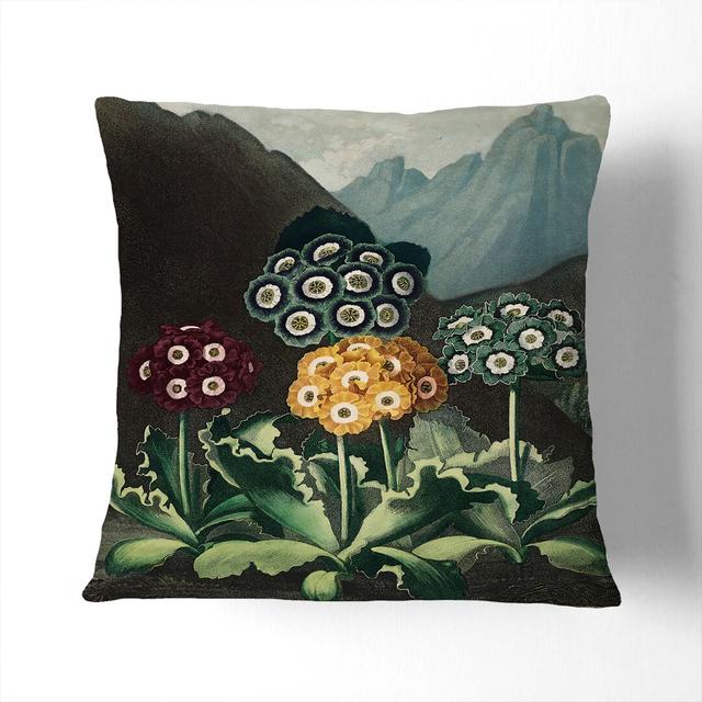 Bears Ear Flowers Cushion with Filling East Urban Home Size: 40cm H x 40cm W x 15cm D, Backing Colour: Stone on Productcaster.