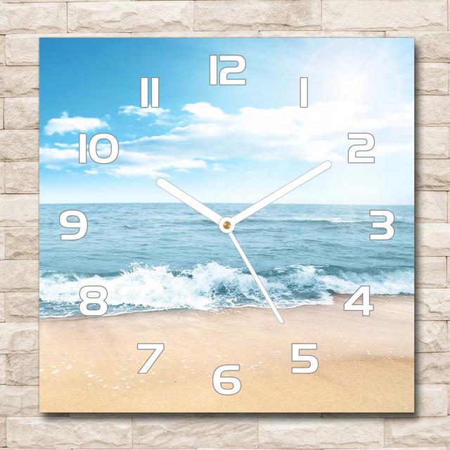 Jonene Beach Silent Wall Clock East Urban Home Colour: White on Productcaster.