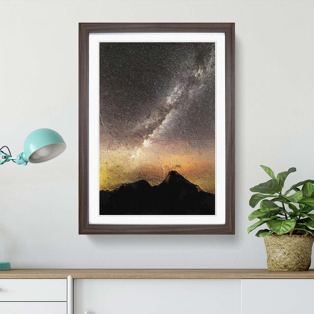 The Milky Way over Montana - Picture Frame Painting Print East Urban Home Frame Option: Walnut Framed, Size: 48cm H x 36cm W x 2cm D on Productcaster.